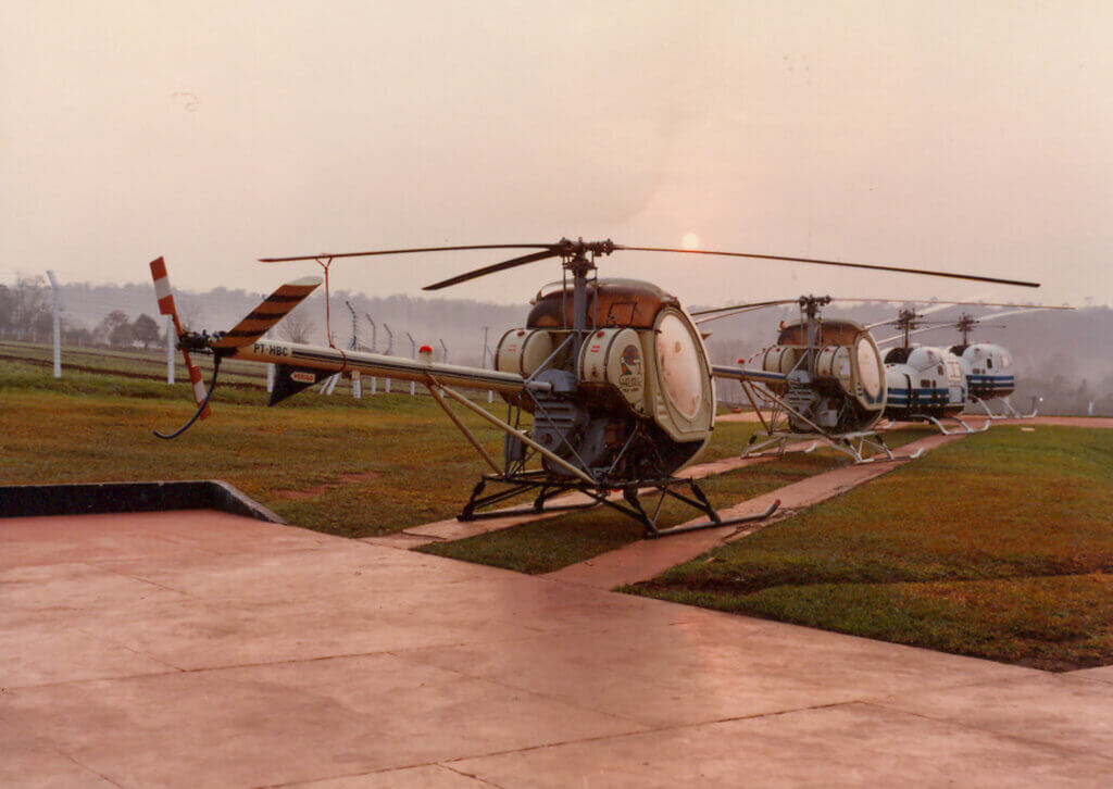 Frota antiga de helicópteros